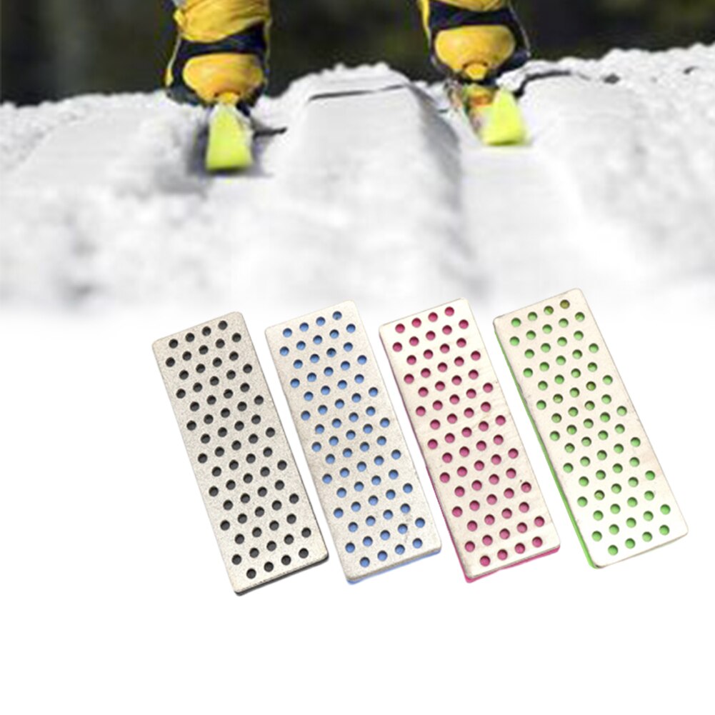 4pcs/set Compact Durable Diamond Hard Millstone Portable Repairing Sharpener Blade Outdoor Tool For Ski Edges