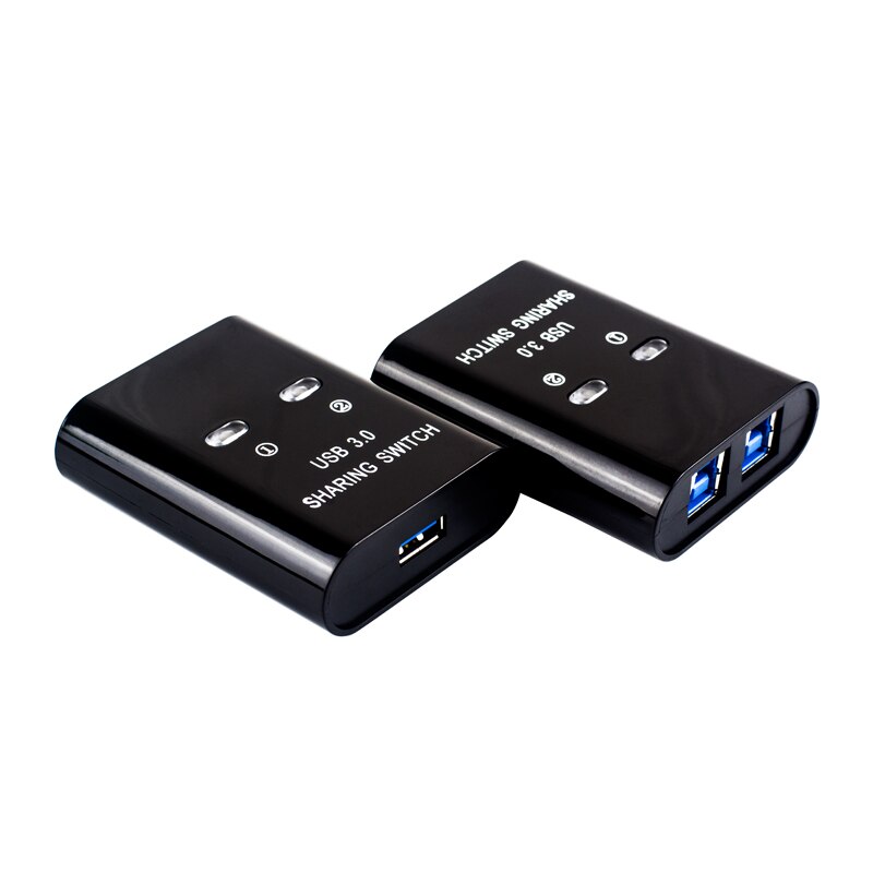 2 Port USB3.0 Switch Printer selector two computers switch using a usb3.0 interface device 2 in 1 out Manual button converter