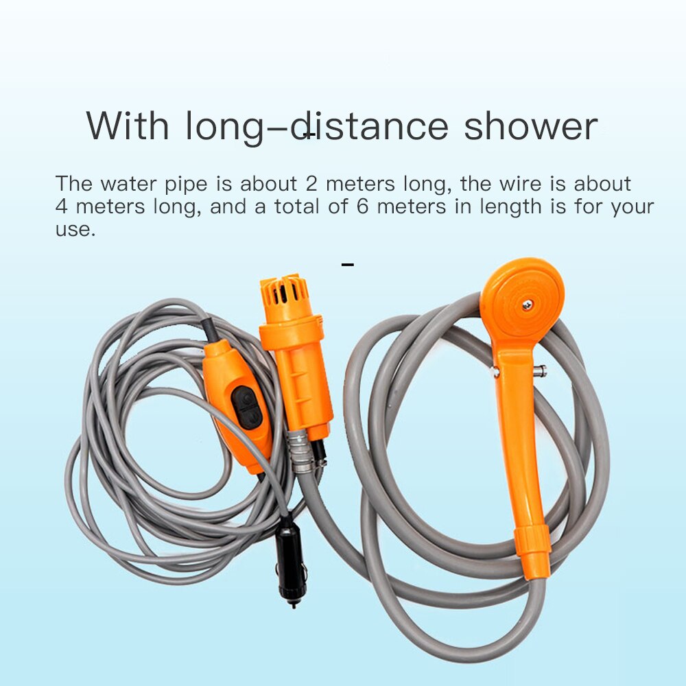 Automobile Car Shower Set Camping Shower DC Car Shower Washer Set Electric Pump Outdoor Hiking Kit Travel Camping Shower