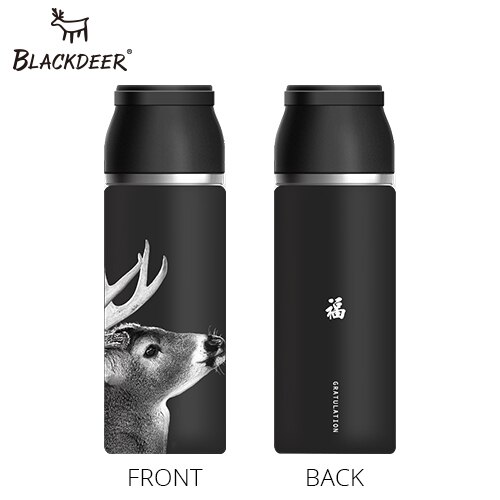 Blackdeer Buitensporten Fles Thermos Beker Met Handvat Dubbele Laag 316 Roestvrij Seel Pixel Dier 3D Thee Water Thermoskan: deer