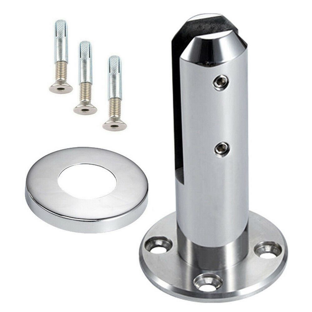 Stainless Steel Glass Clamp Glass Panels Pool Fence Staircase Bracket Spigot Balustrade Floor Deck Mount Support Clamp 2 Style