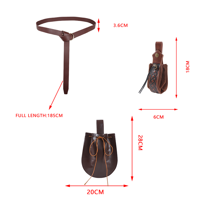 Cinturón Medieval de cuero PU para hombre y mujer, conjunto de armadura de cinturón vikingo Retro en relieve, pretina de caballero renacentista, accesorios de Cosplay de pirata