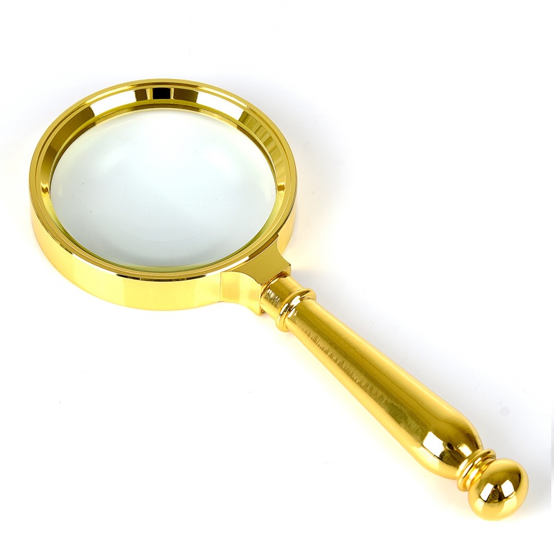 Handvat Vergrootglas Handheld Vergrootglas Koper Plating Pocket Size Reading Studenten Kinderen Ouderen Oude Man De Aged