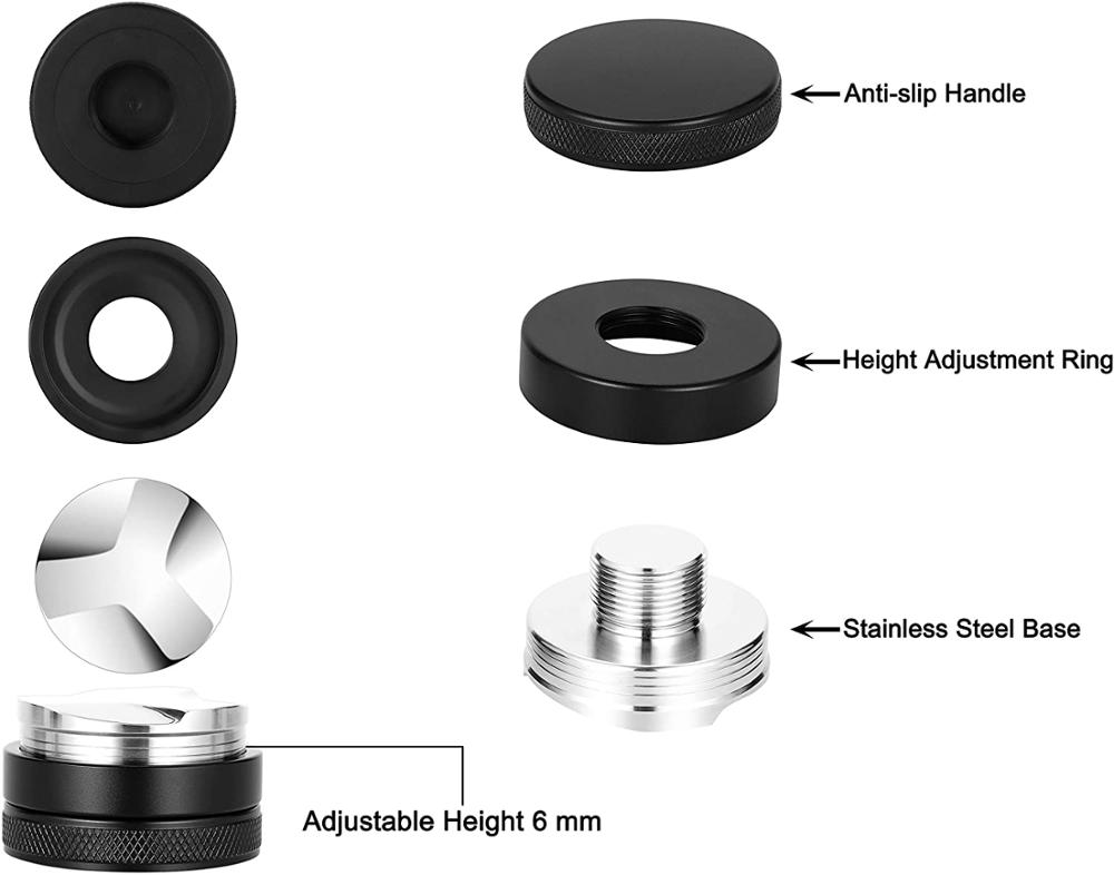 53mm / 51mm Kaffee Verteiler Espresso manipulieren Kaffee Leveler Passt für 54mm Breville Siebträger Espresso Händler