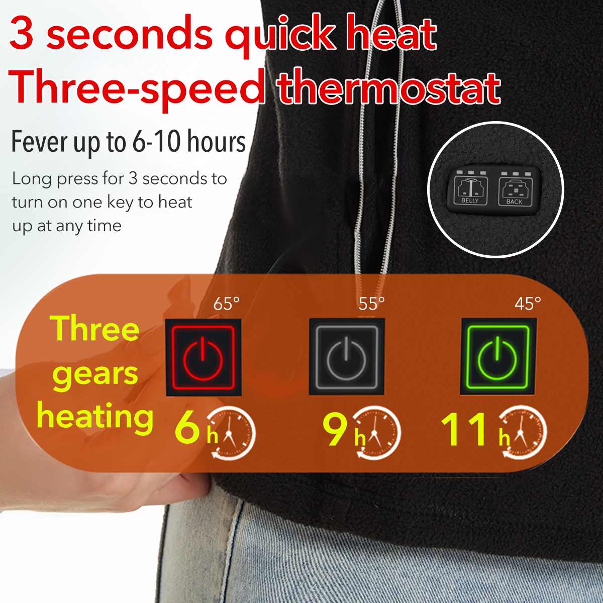 Outdoor Men Electric Heated Vest Clothes USB Heating Vest Winter Thermal Clothing Camping Hiking Unisex Warming Heated Vest