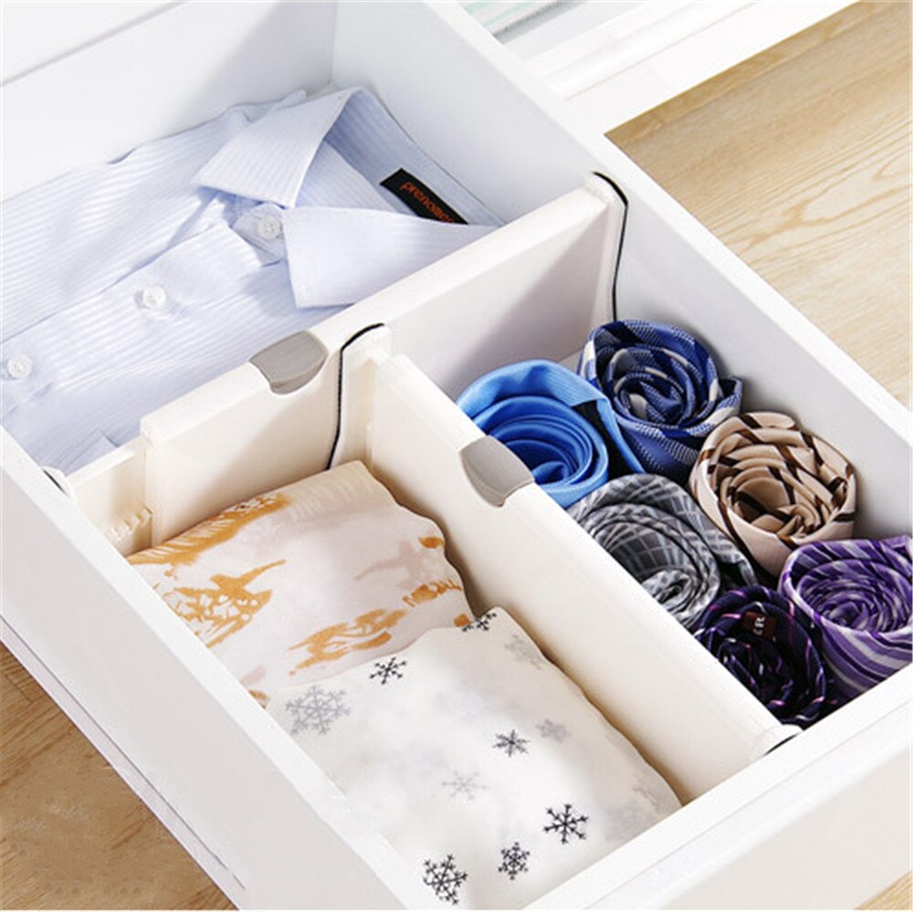 Telescopic Partition Adjustable Drawer Divider Free Combination Classification Baffle Household Wardrobe Storage Box DIY Board