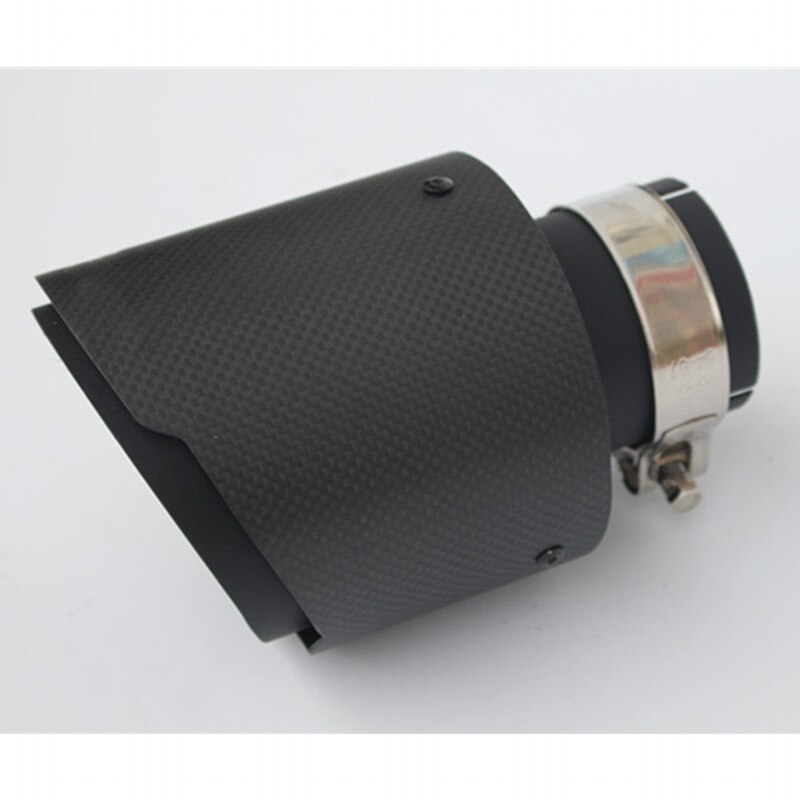 Embout de silencieux d&#39;échappement en carbone, entrée 48 51 54 57 60 63 66 70 MM vers sortie 114MM, 1 pièce