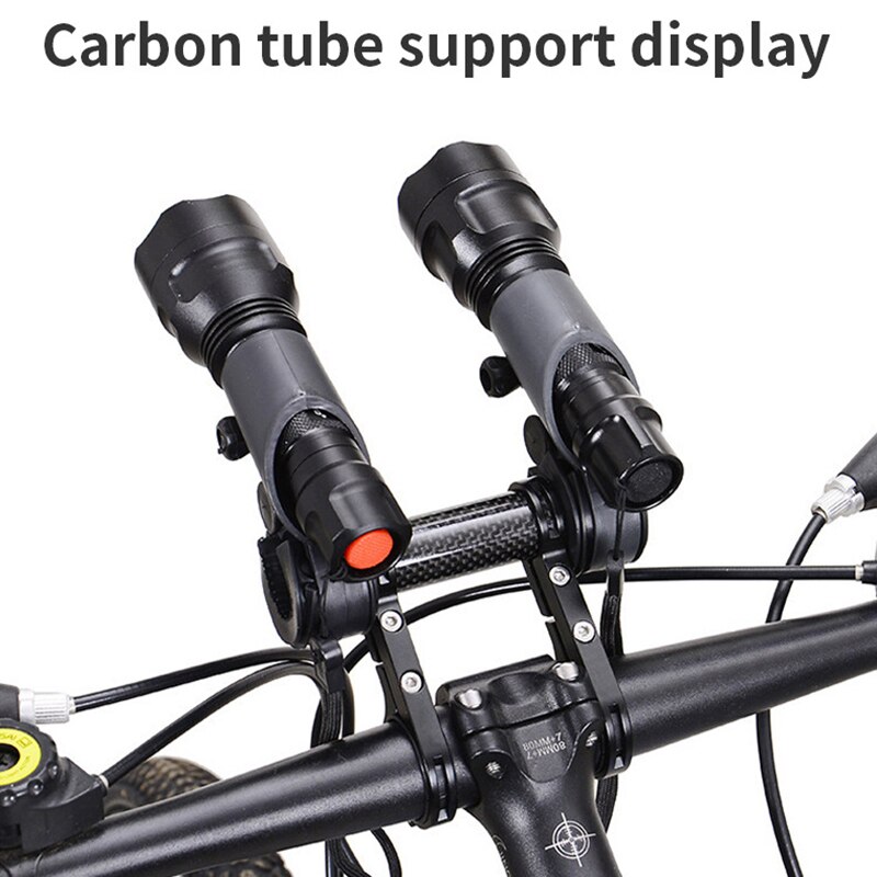 10/20/30cm cykel styr forlænger mountainbike front lys beslag computer holder lampe støtte stativ legeret fiber stativ