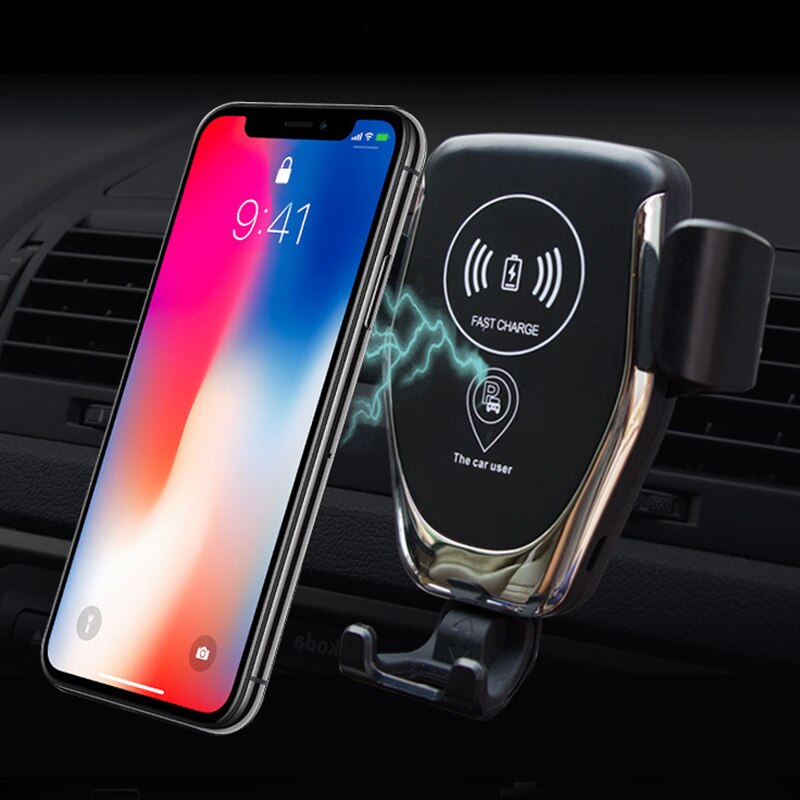 Wireless Charger In Car Mount Charging Holder Stand Bracket With Parking Positioning Chargers Chargeur de voiture Smartphone