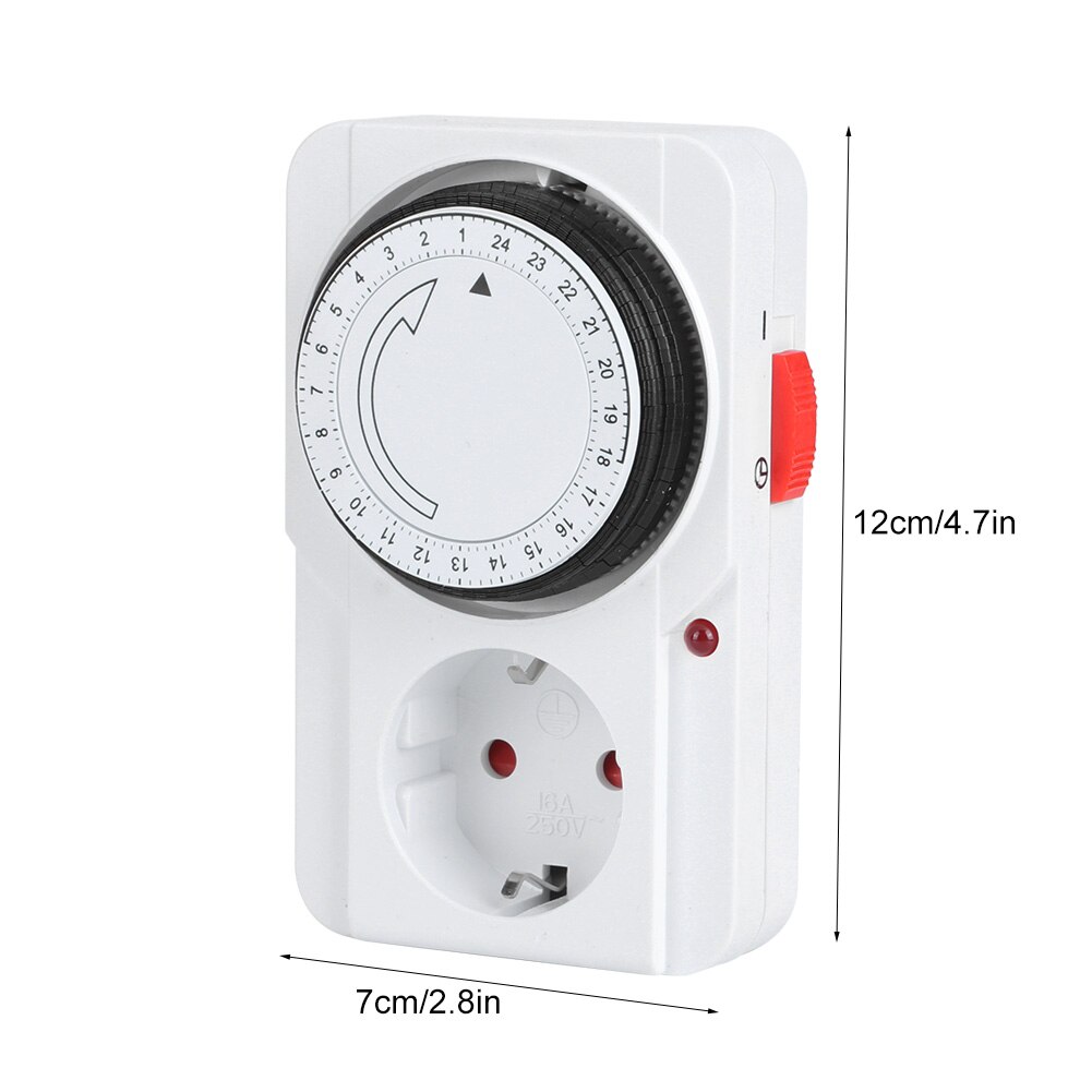 AC 230V Mechanical Timer Socket Indoor Mechanical 24 Hour Plug In Outlet Timer Home Safety Tool