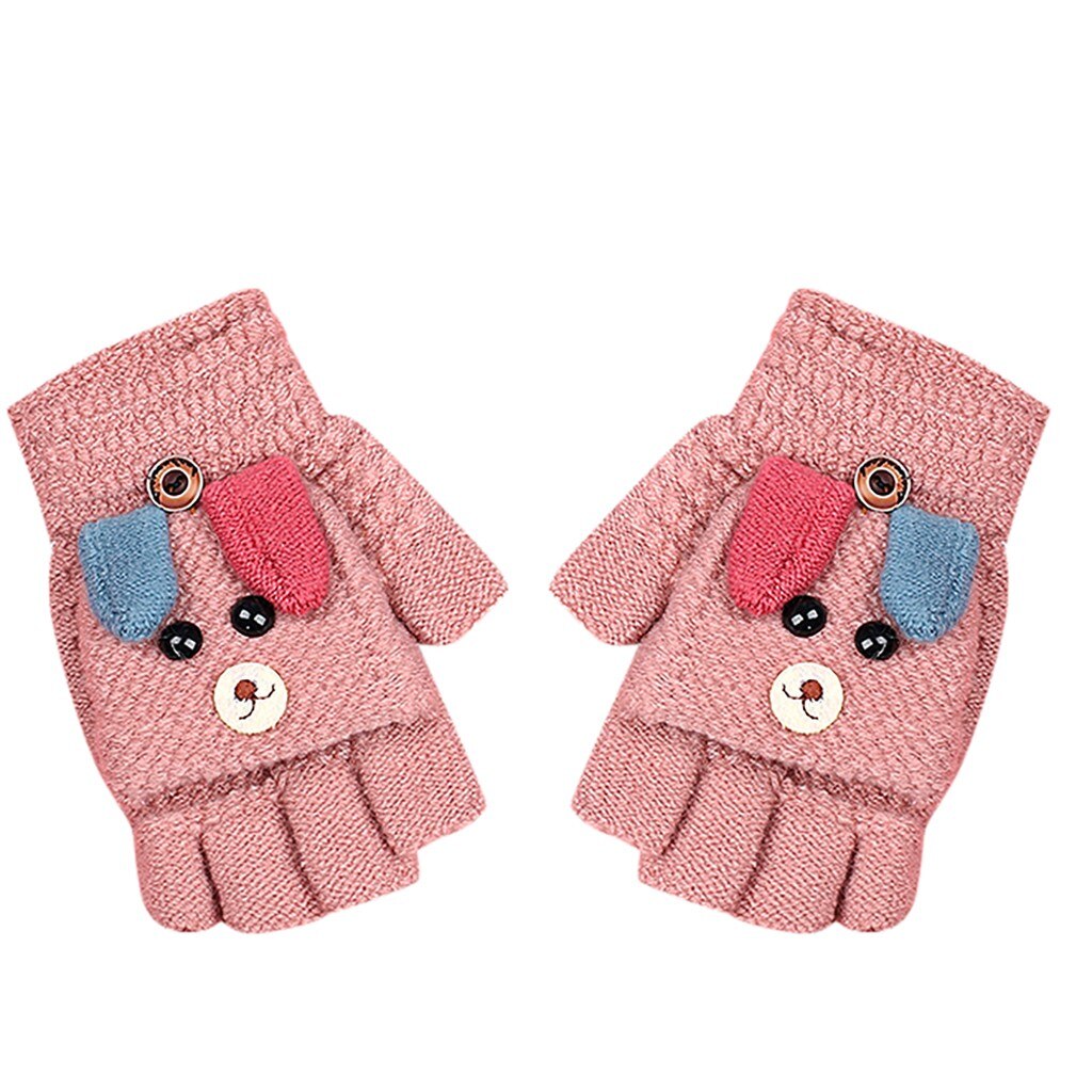 herbst Winter neue freundlicher Nette Fünf-Gefingert Samt Karikatur Warme Gestrickte Handschuhe Handschuhe gestrickte Winter handschuhe # O14: verrotten