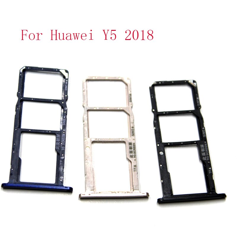 2/pces novo para huawei y5 2018 sim cartão bandeja slot titular soquete adaptador de substituição conector