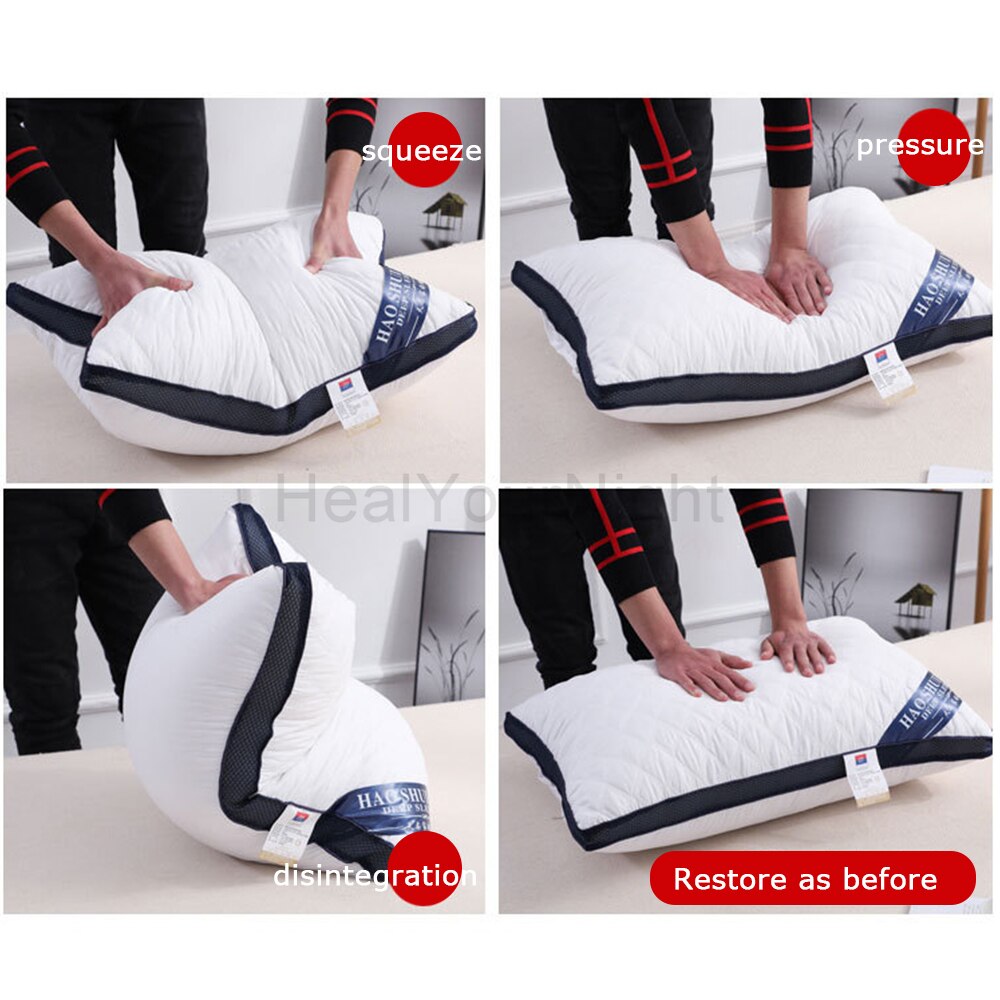 Kussens Voor Slapen Luxe Hotel Kussen Ganzendons Kussen Nek Kussens Voor Slapen Bed Kussens 100% Katoen Shell Zachte Pluizige