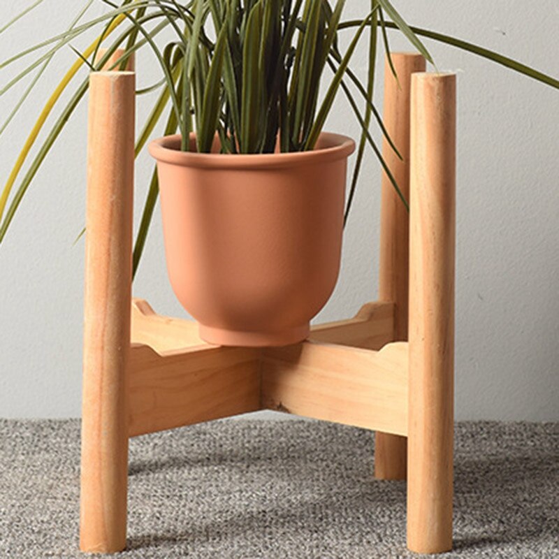 Wooden Flower Stand Balcony Flower Pot Base Indoor Flower Stand Potted Support Medium