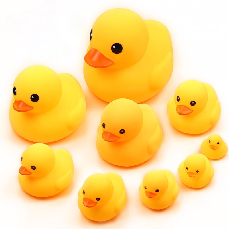 5pc BabyToy Bad Ente Gelbe Ente Lustige Mädchen Junge Kinder Strand Schwimmen Kawaii Nette Wasser Float Gummi Badewanne spielzeug für Kinder