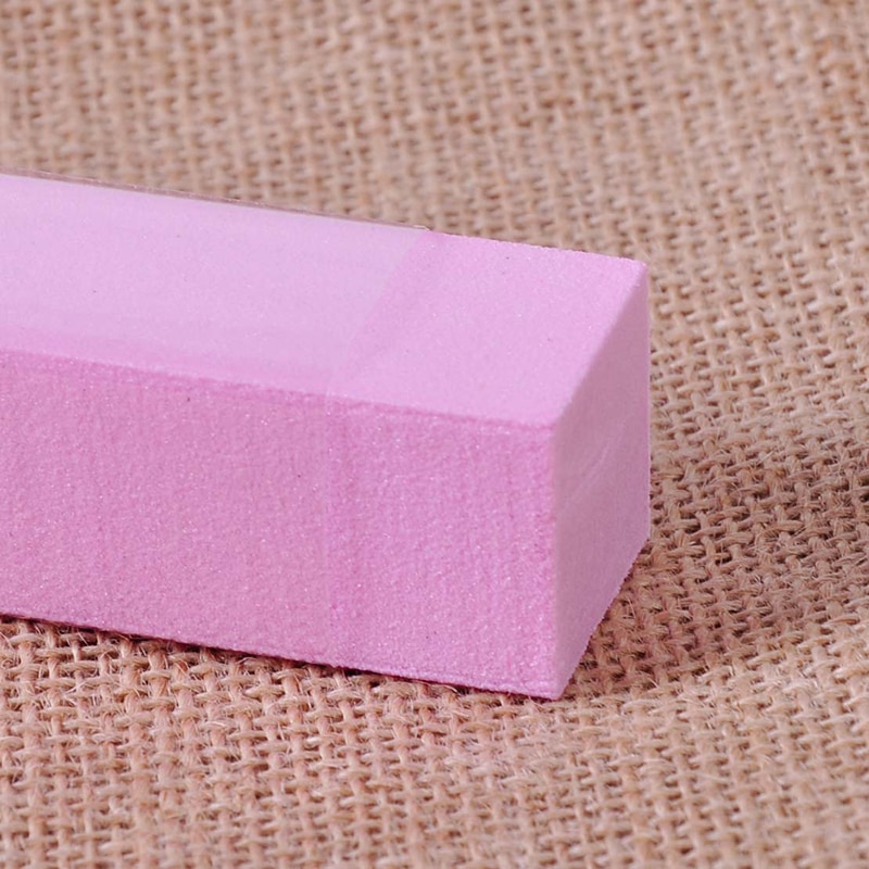 1pcs Pink Form Nail Buffers File For UV Gel White Nail File Buffer Block Polish Manicure Pedicure Sanding Nail Art Tool