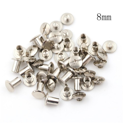 20PCS 6Sizes M5*12mm M5*10mm M5*8mm M5*6mm M5*5mm M5*4mm Nickel Binding Screws Nail Rivets For Bag Parts Accessories 5x6mm: M5x8mm