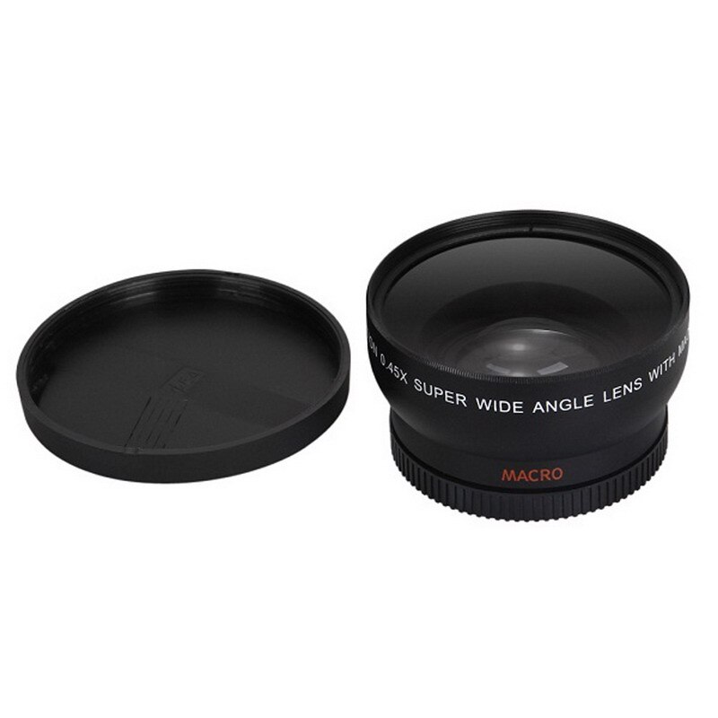 58Mm 0.45x Groothoek Lens Camera Macro Lens Voor 58Mm Filter Camera Voor Canon Eos 1000D 1100D 500D rebel T1i T2i T3i