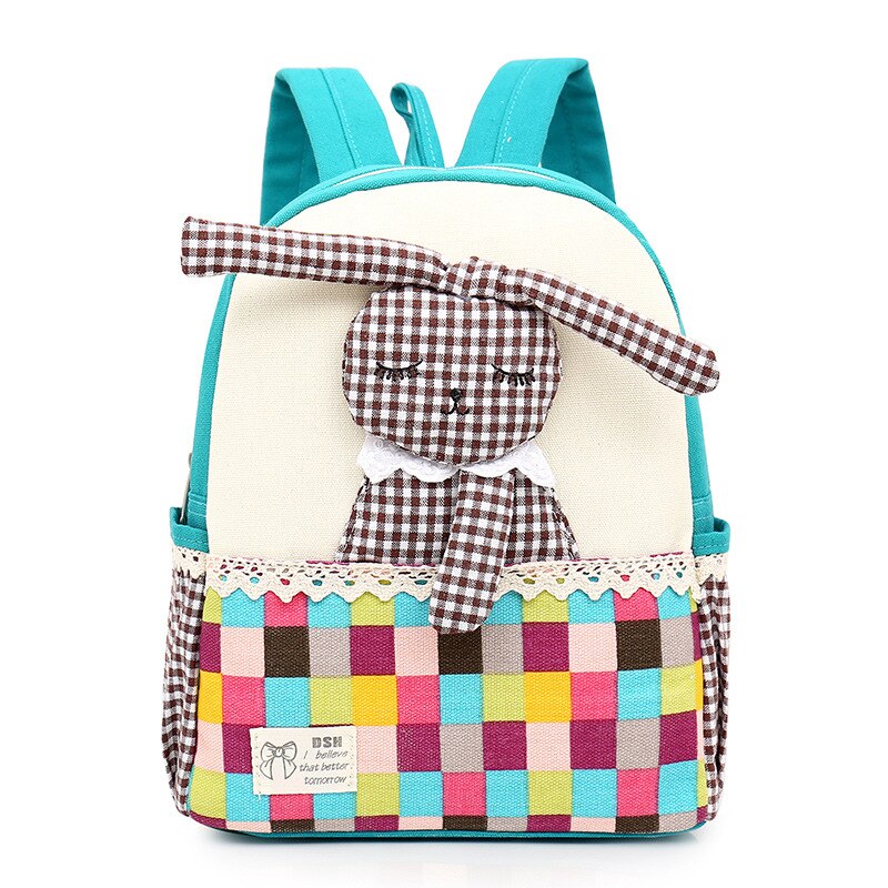 Zaini scolastici per ragazze zaino carino moda Cartoon Mochilas Infantil Escolares Para Plecak Dla Dzieci Bunny zaino New Bolsas: Blu