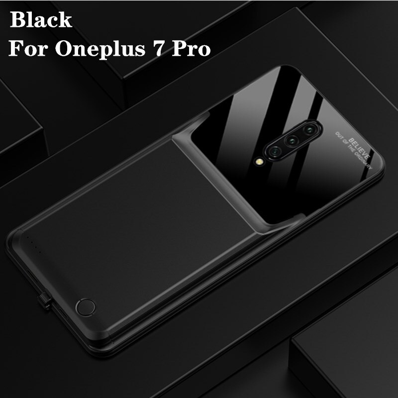 Portable Power Bank Battery Charging Case for OnePlus 7T/7T Pro Battery Case External Battery Charger Cases for OnePlus 7/7 Pro: Black  For  7 Pro