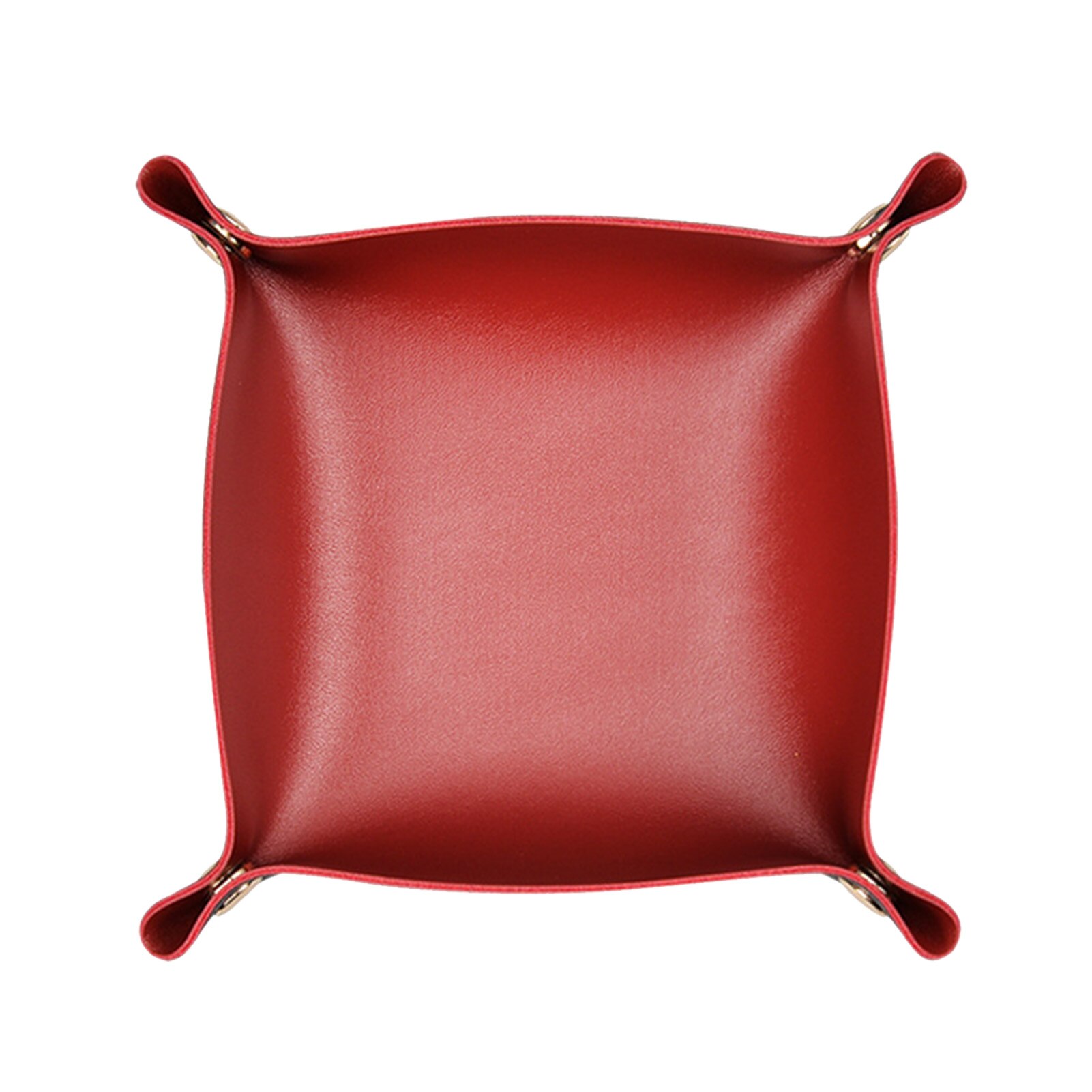 Key Coin Living Room PU Leather Storage Tray Entryway Portable Desktop Organizer With Snaps Bedside Easy Clean Jewelry Display