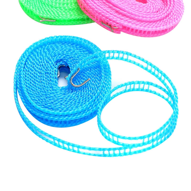 5pcs/set Nylon Clothesline Outdoor Travel Laundry Non-slip Washing Clothes Line Rope 3m/5m LKS177770