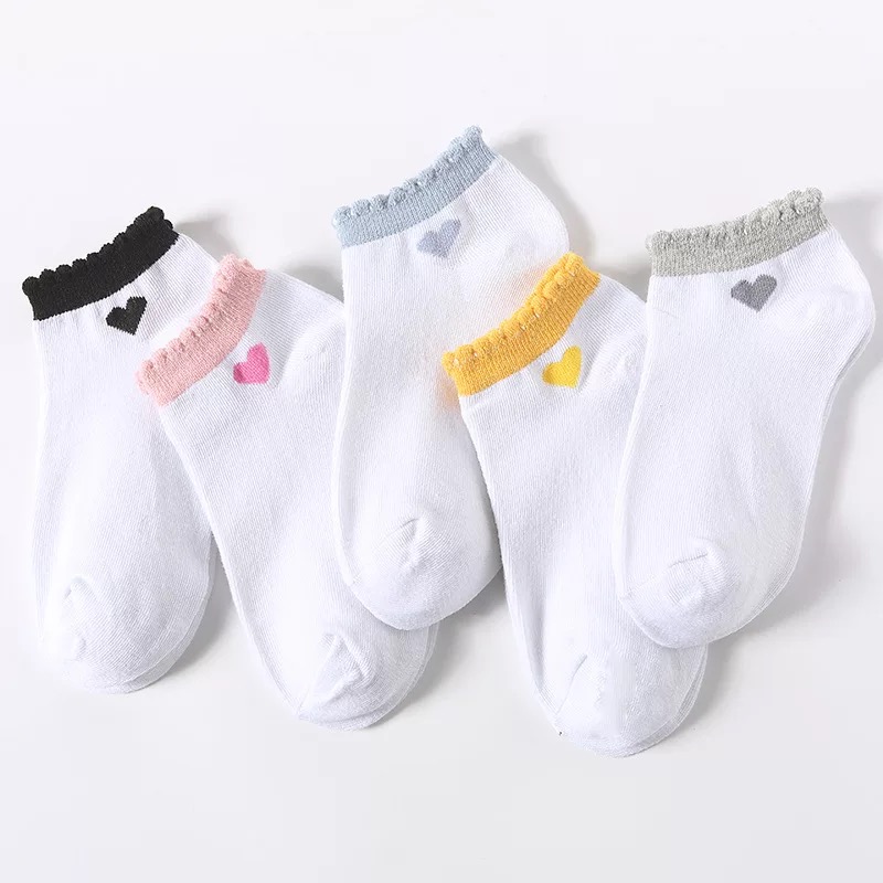 Ensemble de chaussettes pour femmes, fines, bleues, à carreaux, motif d'ours chat, Tube bas en coton, mignonnes chaussettes de sport pour filles, respirantes, d'équipage, Kawaii, printemps été: 14