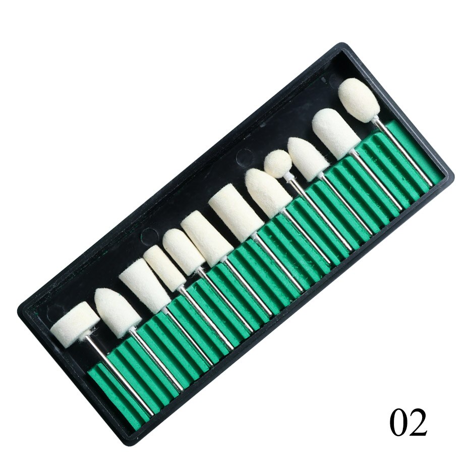 Diamond Ceramic Nail Drill Bits Rotate Burr Milling Cutter Manicure Pedicure Polishing Tools Electric Machine Accessory JI1560: 02