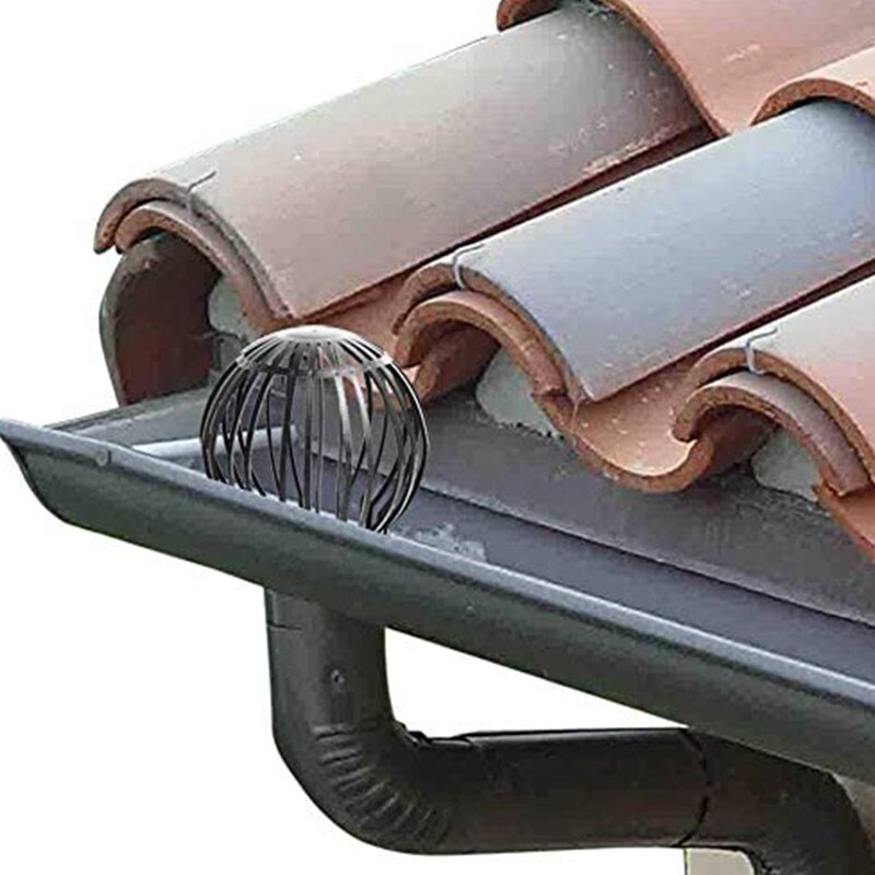 4PCS Gutter Guard Downspouts Filter Strainer Preventing Leaf Debris Branches Roof Moss From Clogging the Pipes