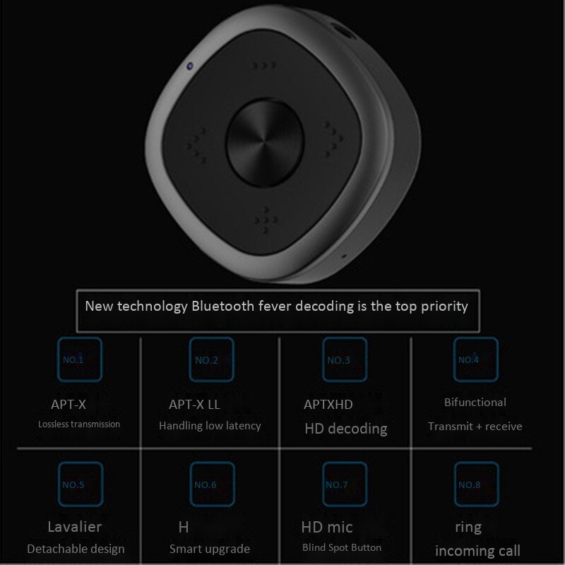 Bluetooth 5.0 Adapter Aptx Hd Bluetooth Zender Audio Ontvanger Met Lage Latency