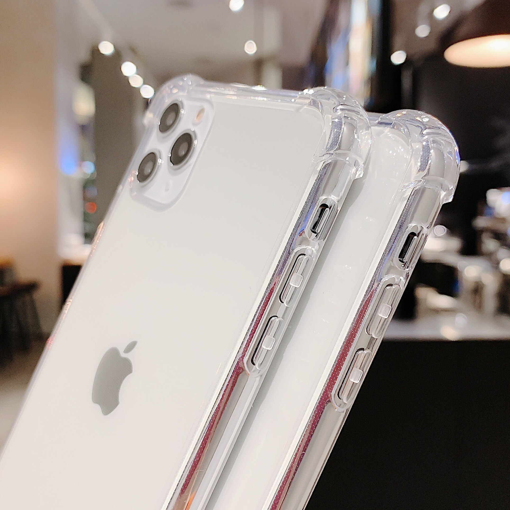 for iPhone 12 12 promax iPhone 11 Transparent TPU Phone case cover with straps for iPhone 7 8 plus XR