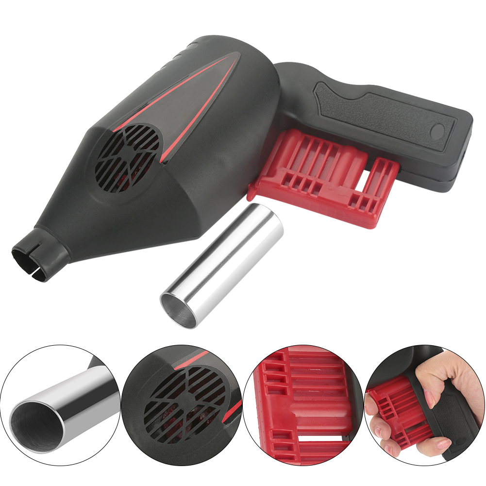 18cm bärbara manuella grillfläktar, ingen ström eller batteri behövs för utomhuscamping picknick grill grillverktyg