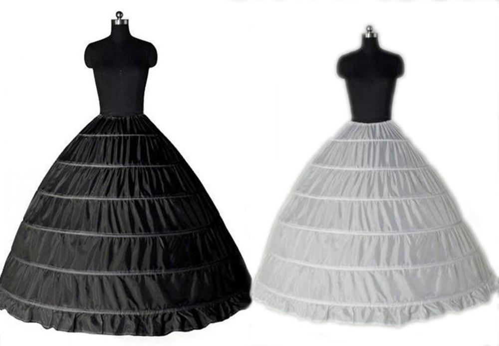 Ball Gown Women's White Petticoat Slip Puffy Black Bridal Petticoat Underskirt Crinolines for Wedding Dress Vestido De Novia