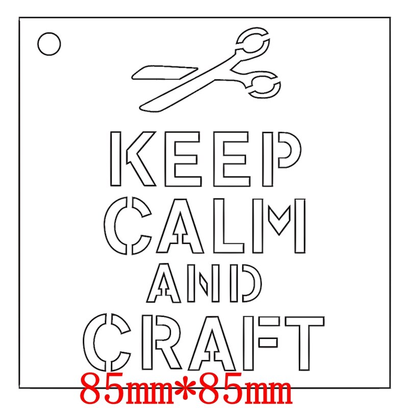 Keep Calm And Love Clock plantilla para álbum de recortes de bricolaje grabador de relieve para tarjetas de papel plantillas artesanales decorativas hechas a mano hoja de dibujo: MB0015U1