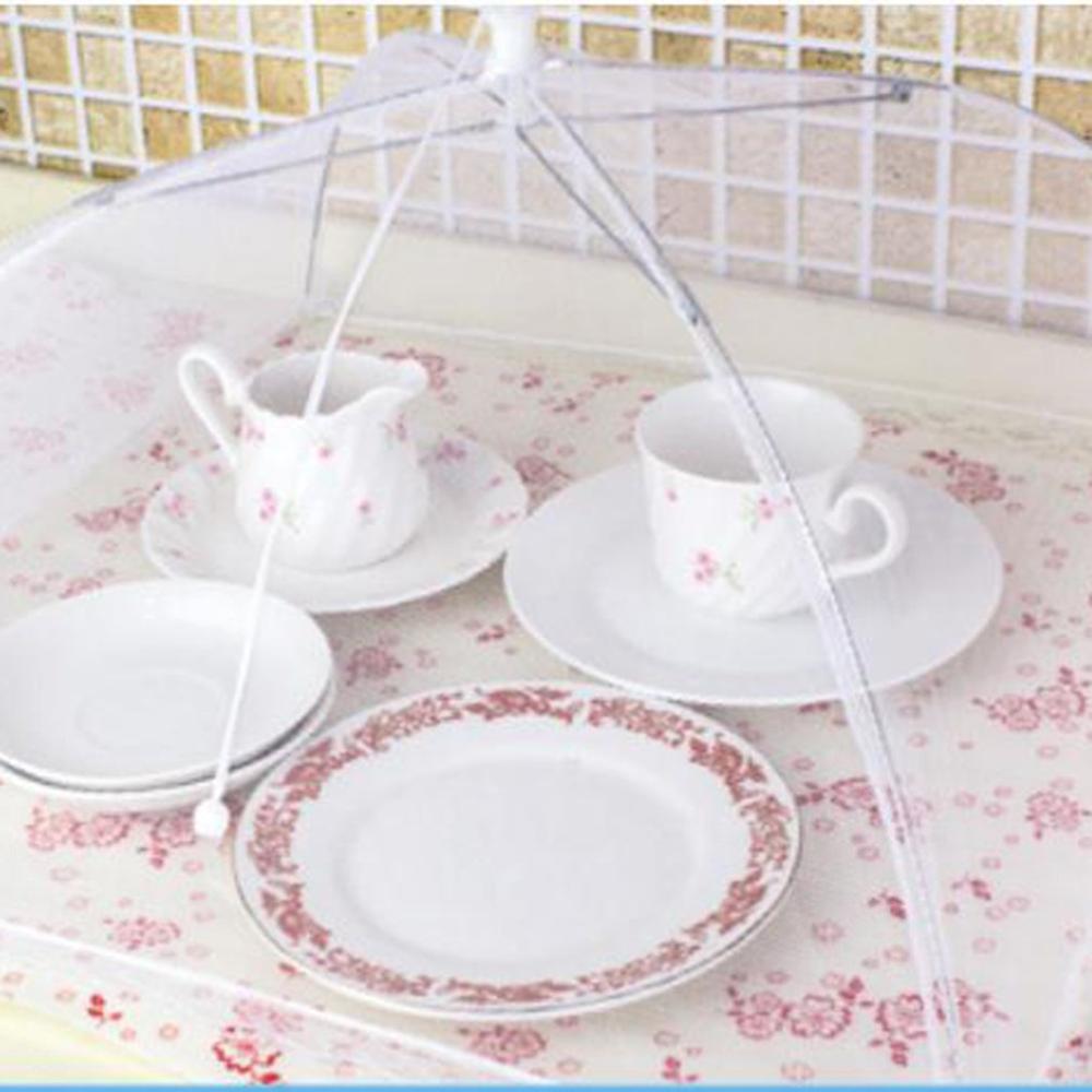 12-18 pulgadas plegable hogar sombrilla para comida Malla lavable comida tapa Picnic de barbacoa red antimoscas y mosquitos utensilios de cocina
