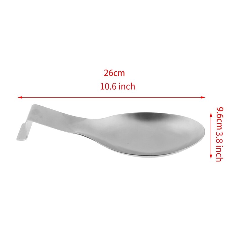 Brushed Finish Stainless Steel Spoon Countertop Spatula Ladle Holder Exquisite Kitchen Utensil Spoon Rest Holder Dishwasher F92B