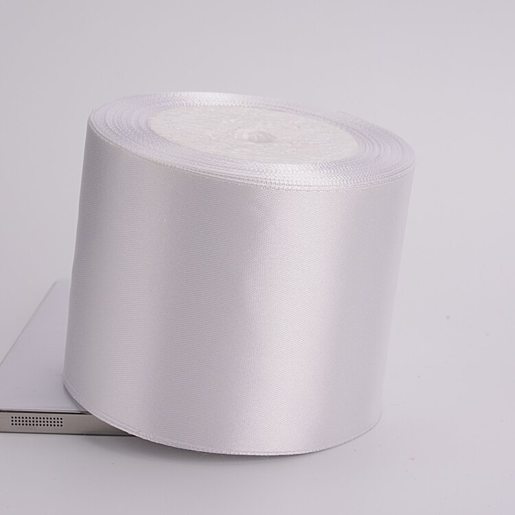(25 yards/rulle )6mm-75mm hvide silke satinbånd bryllup dekorativt bånd indpakning gør-det-selv håndlavede materialer 9 str.: 75mm hvide