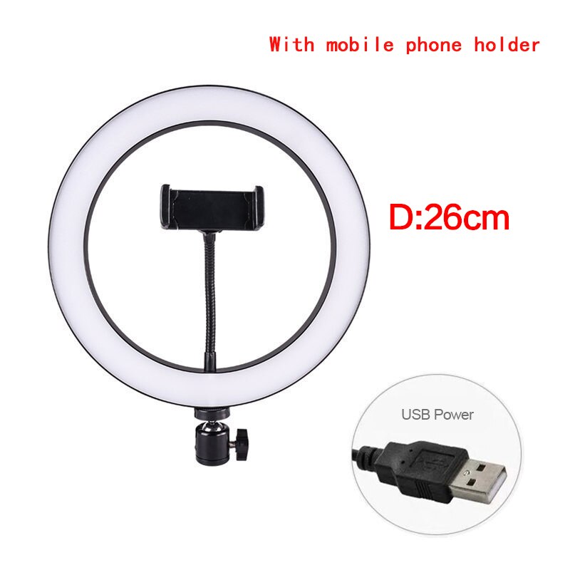 Led Ad Anello di Luce di Riempimento Selfie Luce Dimmerabile Fotografia Video Flash Con Il Telefono Cellulare Della Clip del USB Fill-In Luce Anello con il Regolatore: 5600 k