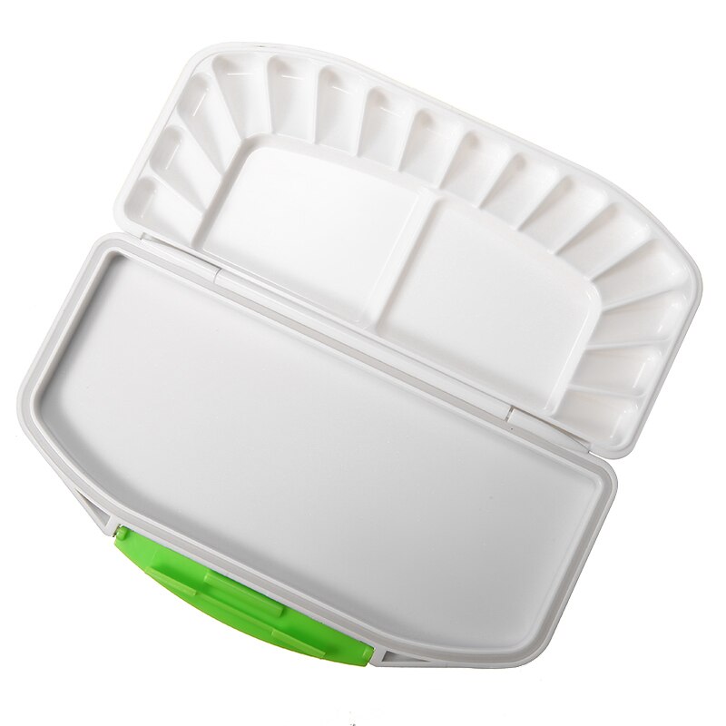 Paint Palette White Plastic Watercolor Palette Box Solid Paint Pigment Tray for Oil Painting Watercolor School Drawing Sationery