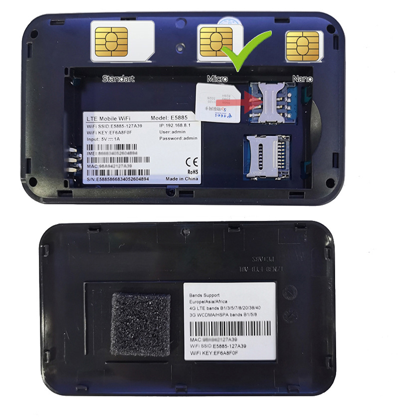 E5885 kieszonkowe Wifi Router bezprzewodowy 4G Mifis Router Hotspot karty Sim 300 Mb45 Port Lan przenośny mobilny Router kieszonkowy