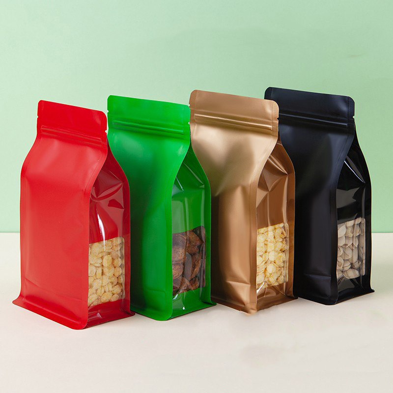 Sacs à fermeture éclair colorés en aluminium, 50 pièces, pour le stockage des grains de café et des noix de thé, pochette épaisse et réutilisable