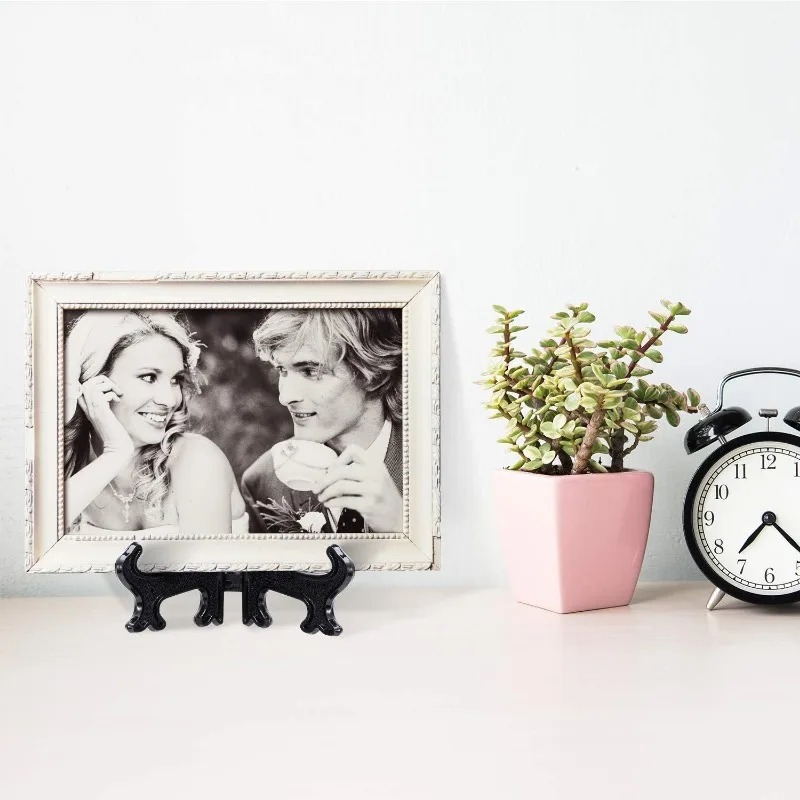 Présentoir à vaisselle Portable pliable en plastique, 20 pièces, cadre Photo, plaque, soucoupe, affichage de poterie, support de rangement à domicile