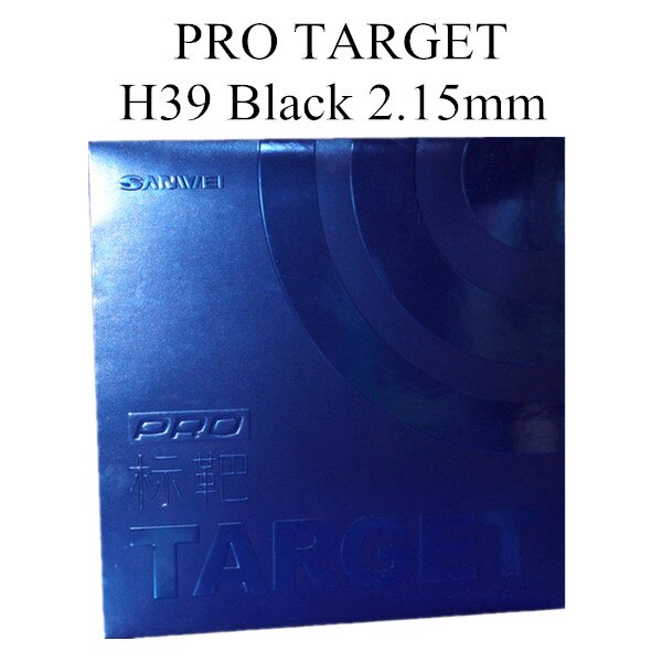 SANWEI Target National / Pro With Blue Sponge Table Tennis Rubber Pimples In Ping Pong Rubber 1.8mm 2.1mm MAX: H39 Black 2.15mm