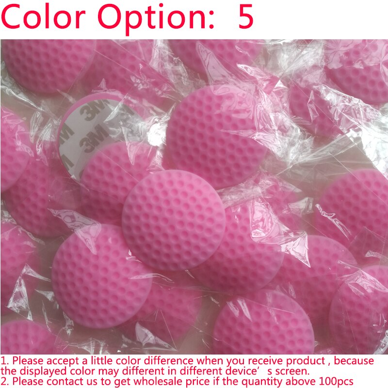 Soft Rubber Pads To Protect The Wall Self Adhesive Door Stopper Golf Modelling Door Fender Sticker -White/Green/Blue/Pink/Purple: Pink / 15 Pieces