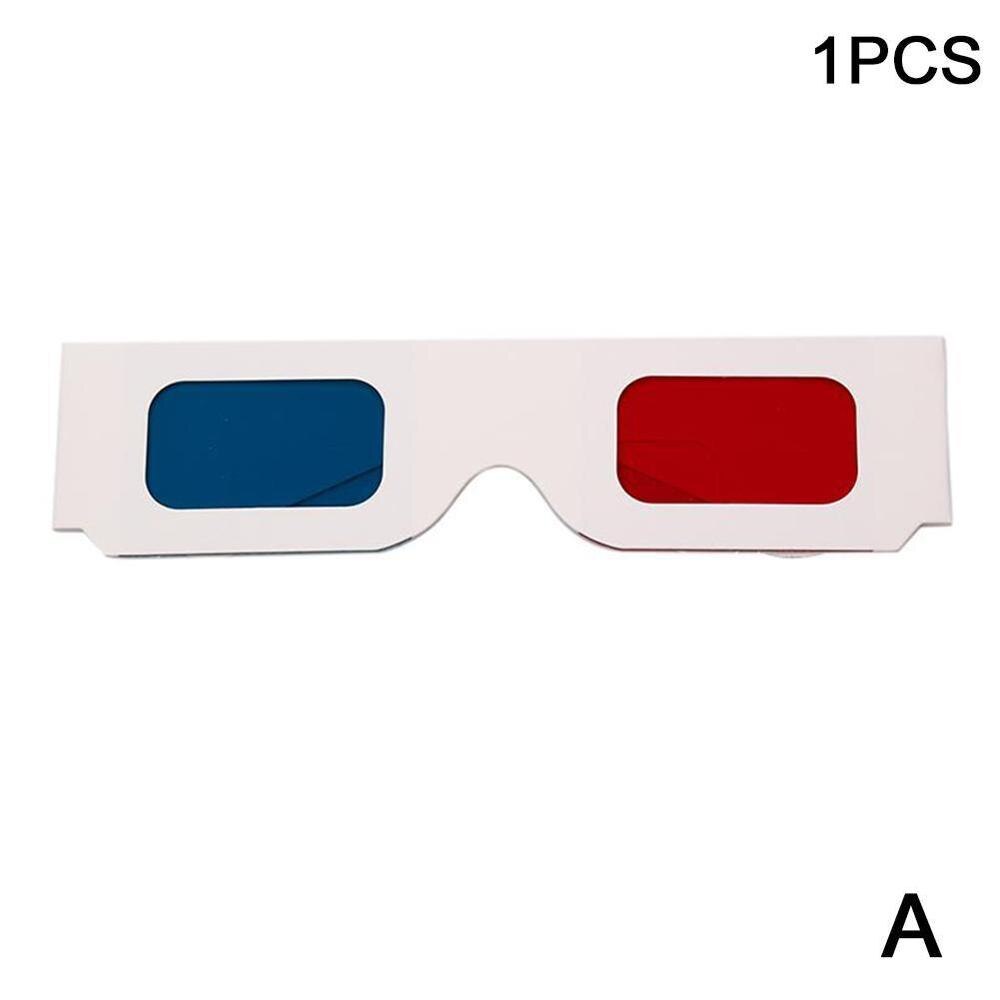 Anti-glare 3D Glasses Universal Paper Anaglyph Paper View Anaglyph Red Cyan Red/Blue 3D Glass For Movie EF: 1pc