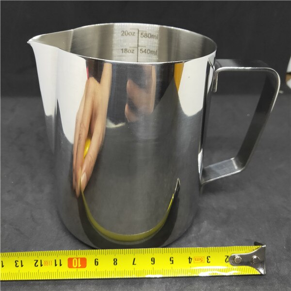 Olla de fusión de acero inoxidable, jarra para café, leche, Chocolate, cera, jabón, Base, herramientas para hacer velas, 350/580/900mL: 580ml