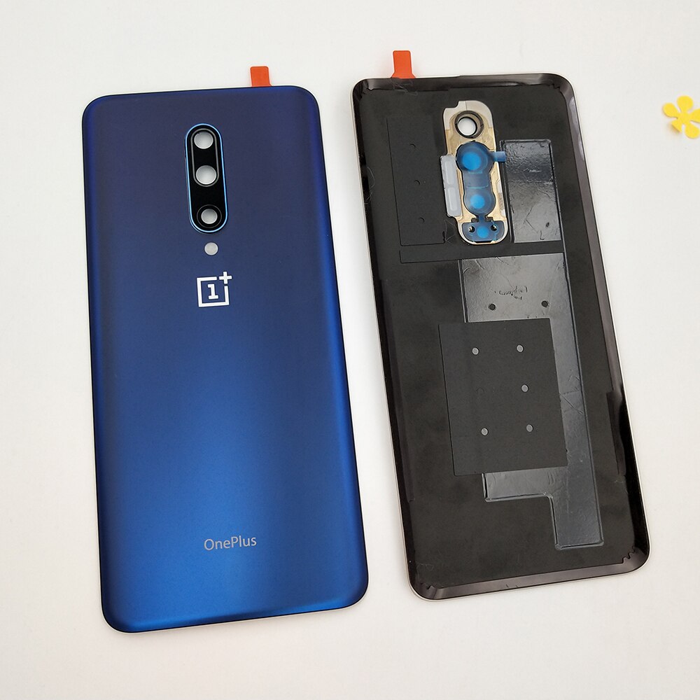 Oneplus 7 pro 7 pro lasinen takakansi takaluukun kotelon kotelon vaihto yhdelle plus 7 pro kameralinssillä + liimalla