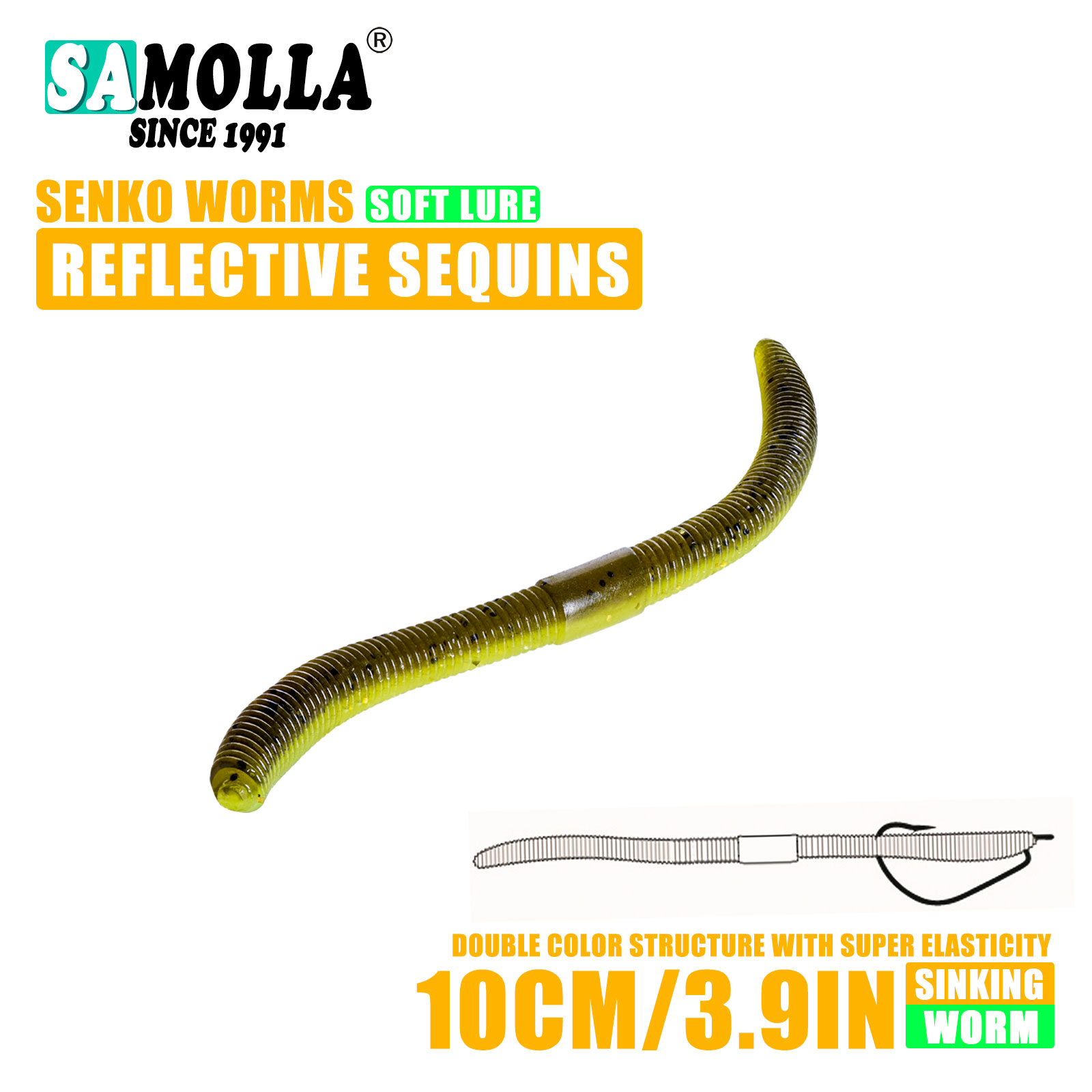 10 cm/14 cm 10/15 unids/bolsa cebo suave Senko gusano palo loco cebos de gusano Leurre Souple Wobblers para todos los peces Pesca señuelo de Pesca de lubina: Rojo