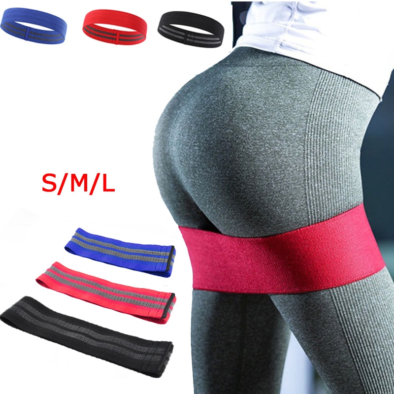 Unisexe Booty bande hanche cercle boucle résistance bande entraînement exercice pour jambes cuisse Glute fesses Squat bandes antidérapante