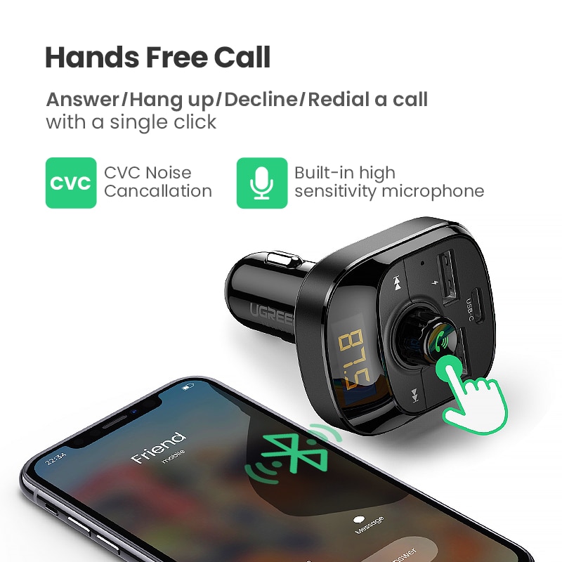 UGREEN PD Car Charger Quick Charge 4.0 3.0 Fast USB Type C Charger Car Charging PD Charger for iPhone 11 Mobile Phone Charger
